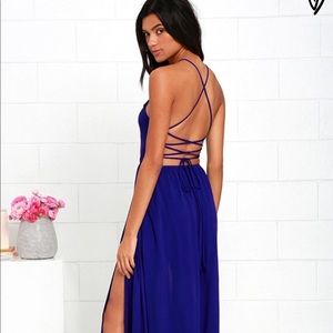 Lulus Lace-up maxi dress NWOT